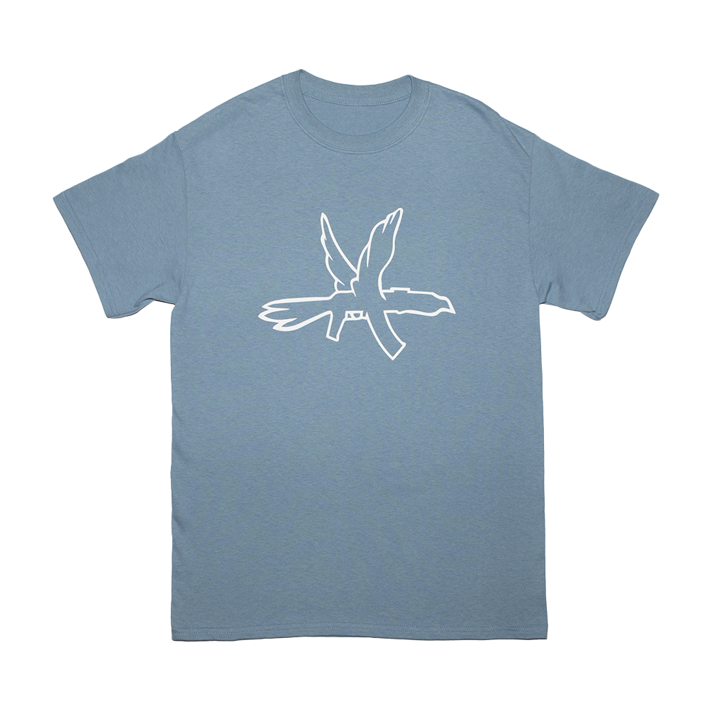 Tee-shirt bleu logo blanc Columbine