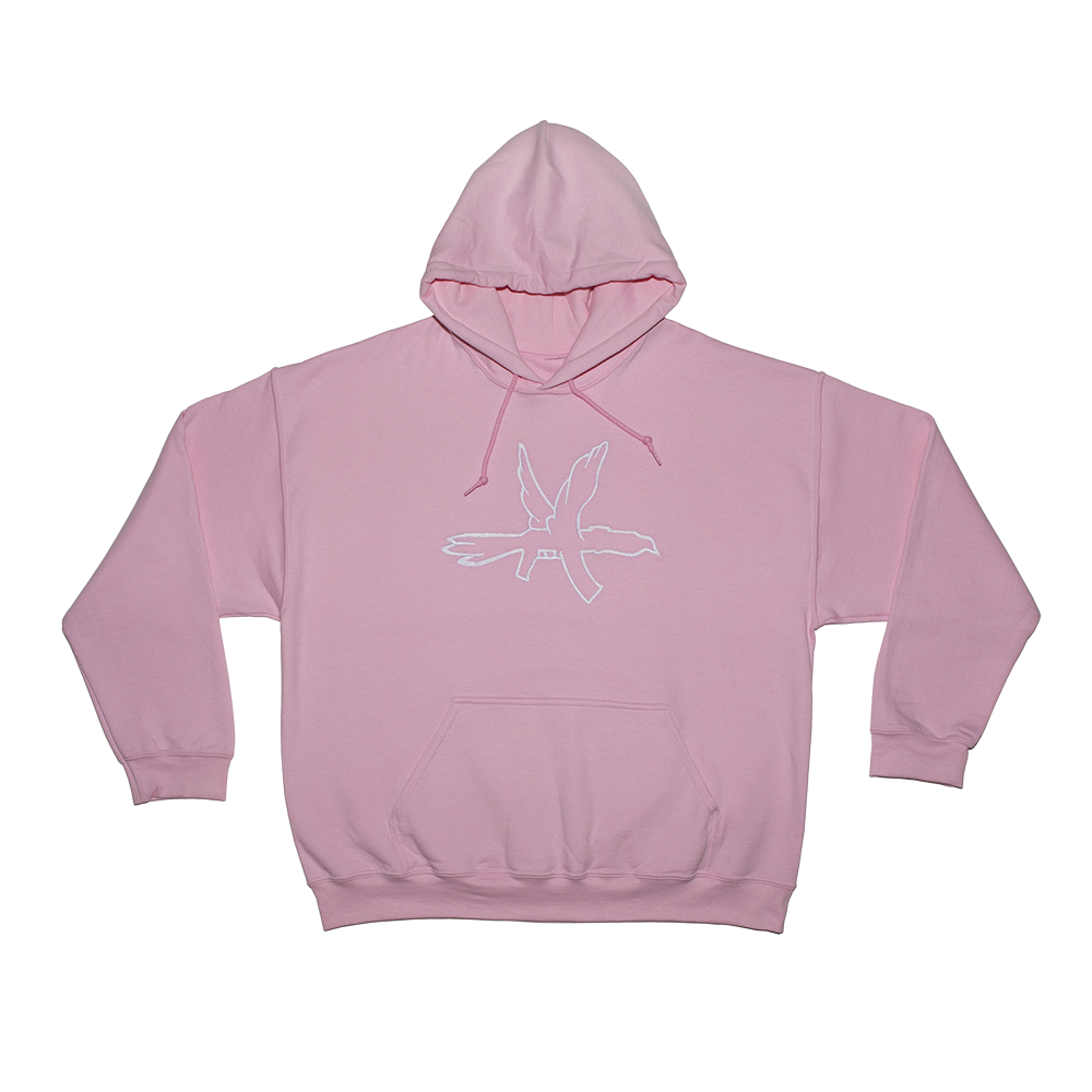 Sweat rose logo Columbine brodé