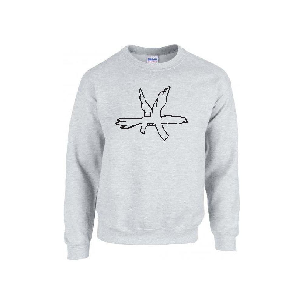 Crewneck gris - Logo brodé noir