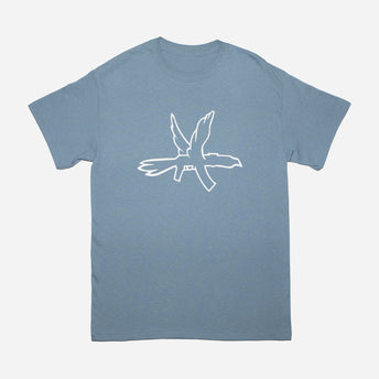 Tee-shirt bleu logo blanc Columbine