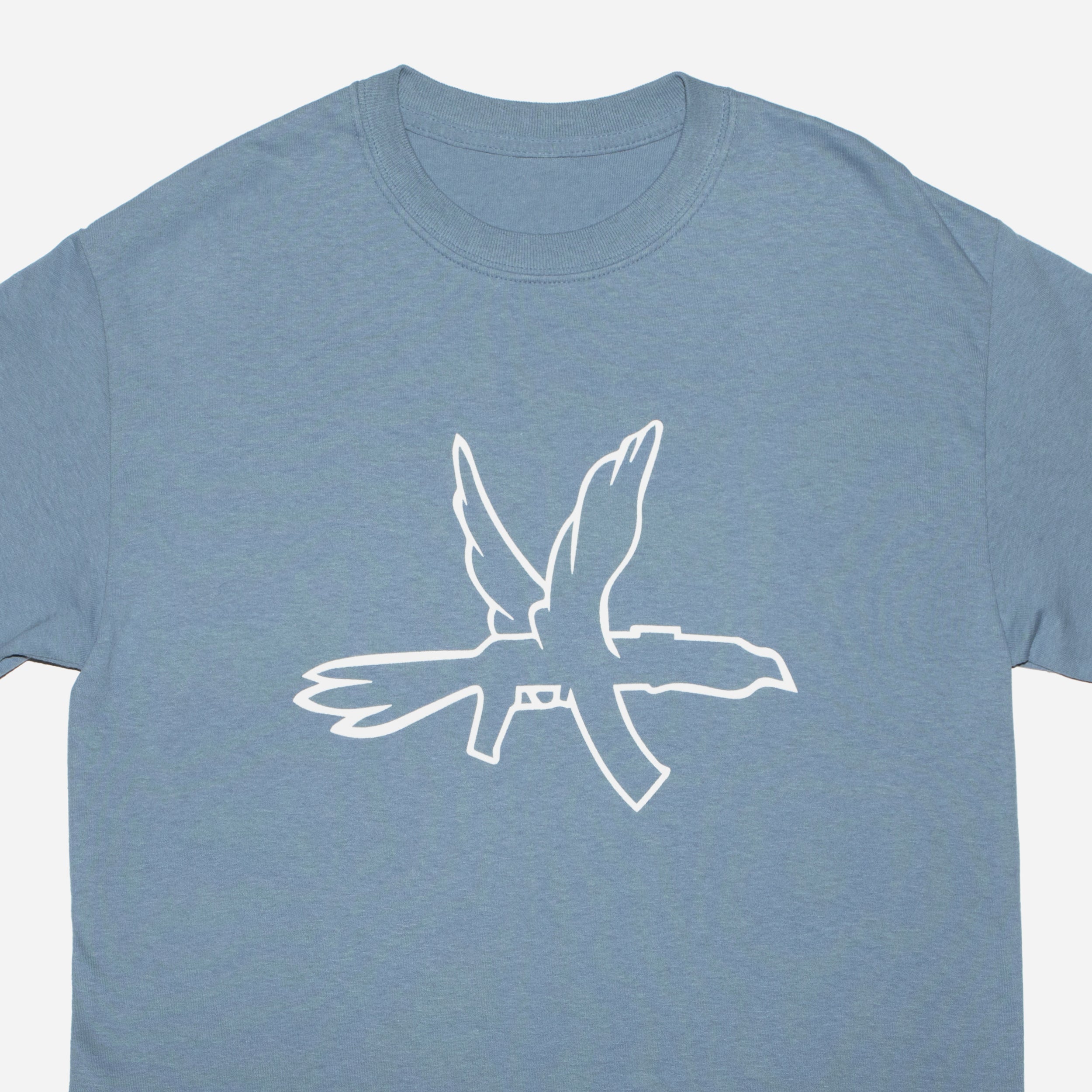 Tee-shirt bleu logo blanc Columbine