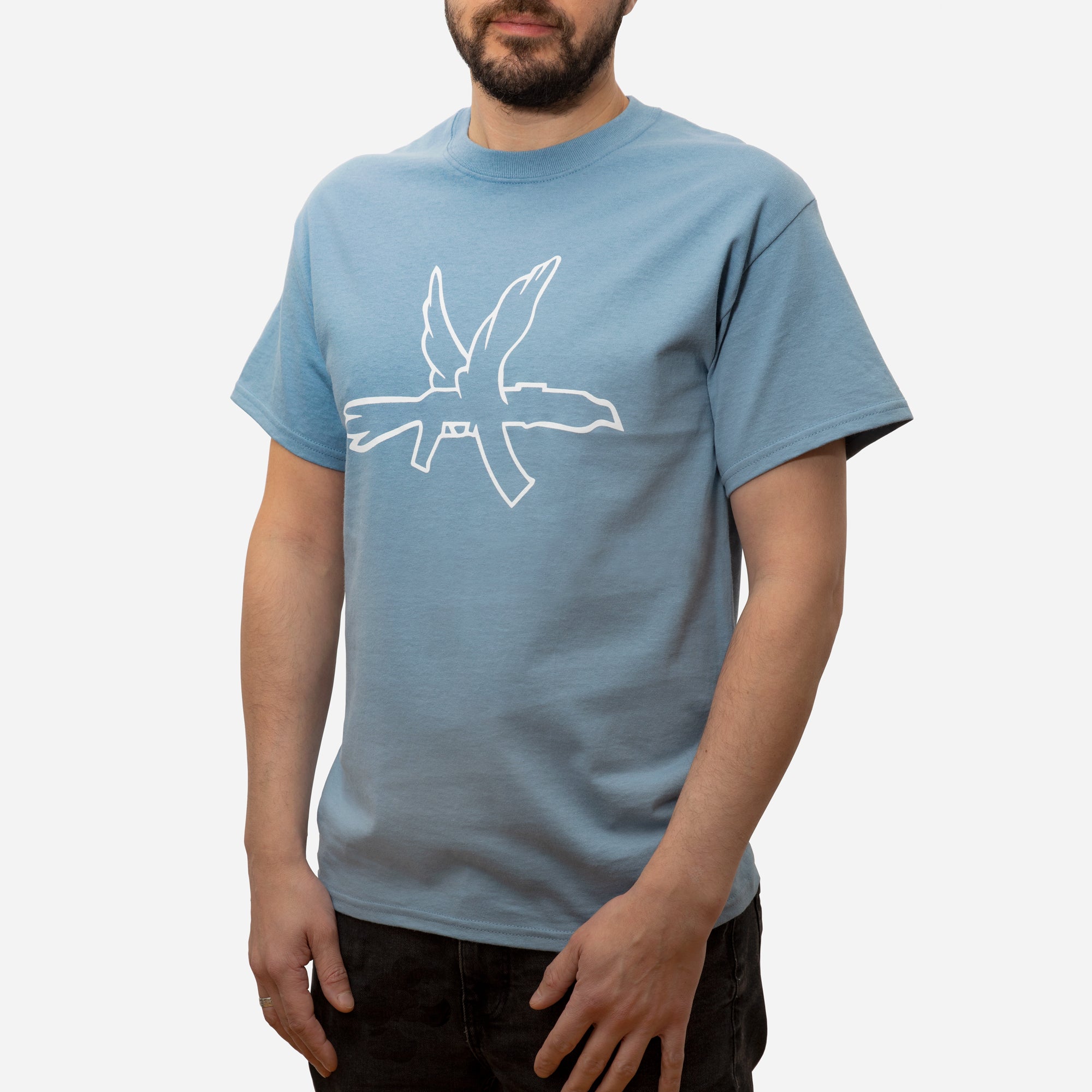 Tee-shirt bleu logo blanc Columbine