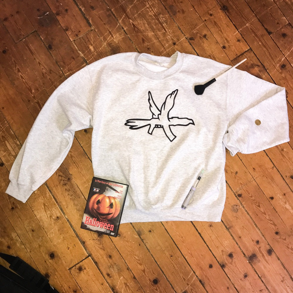 Crewneck gris - Logo brodé noir